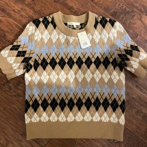 Maje argyle knit sweater size 1